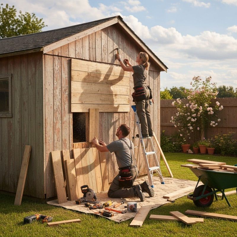 Wood Shed Repair in Olathe, KS